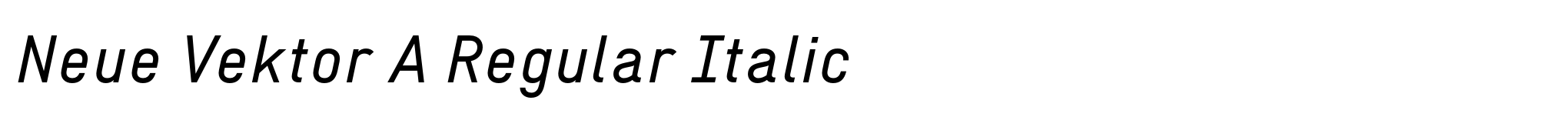 Neue Vektor A Regular Italic image